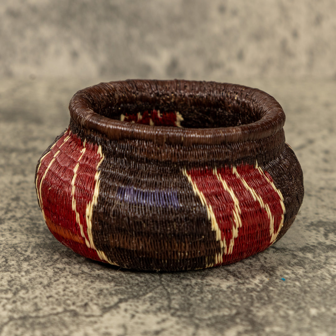 Small Floral Design Hand Woven Rainforest Basket