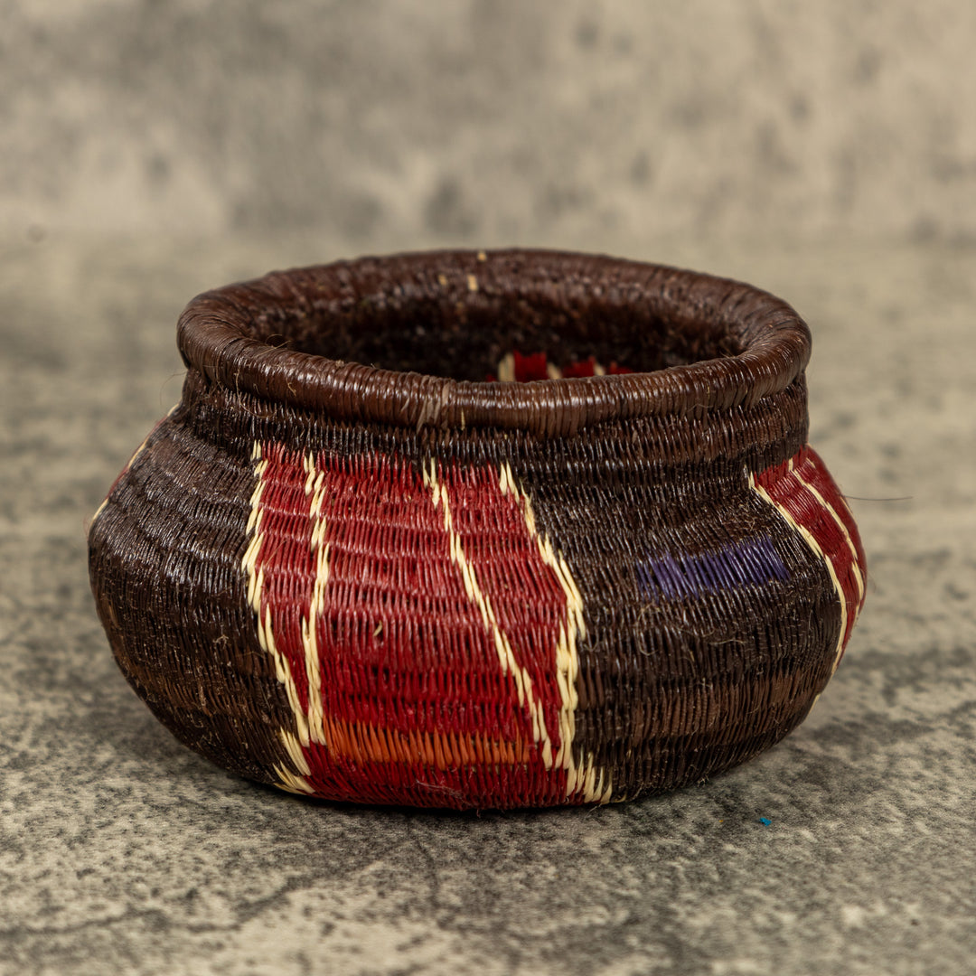Small Floral Design Hand Woven Rainforest Basket