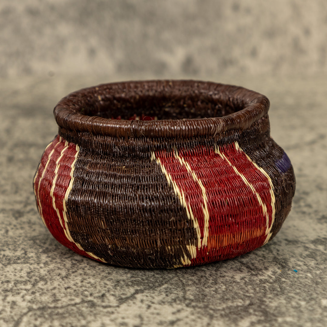 Small Floral Design Hand Woven Rainforest Basket