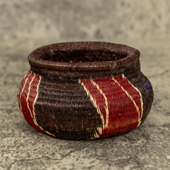 Small Floral Design Hand Woven Rainforest Basket