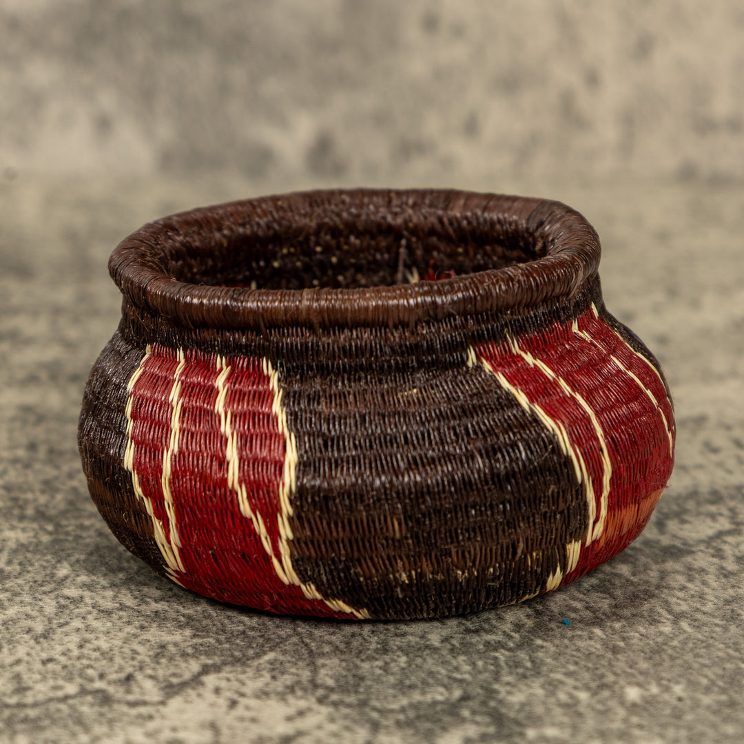 Small Floral Design Hand Woven Rainforest Basket