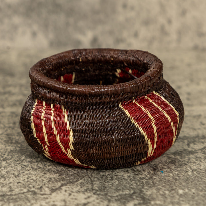 Small Floral Design Hand Woven Rainforest Basket