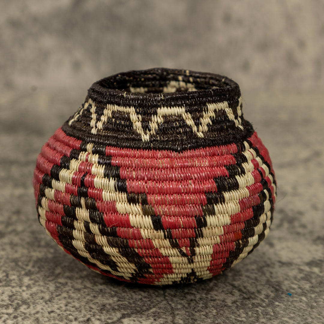 Small Copper Flower Petal Hand Woven Rainforest Basket