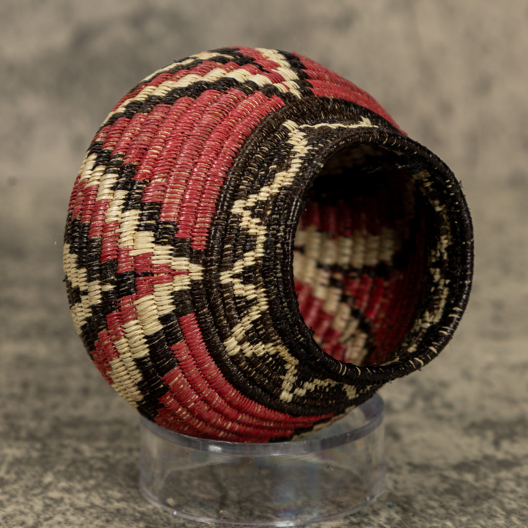 Small Copper Flower Petal Hand Woven Rainforest Basket