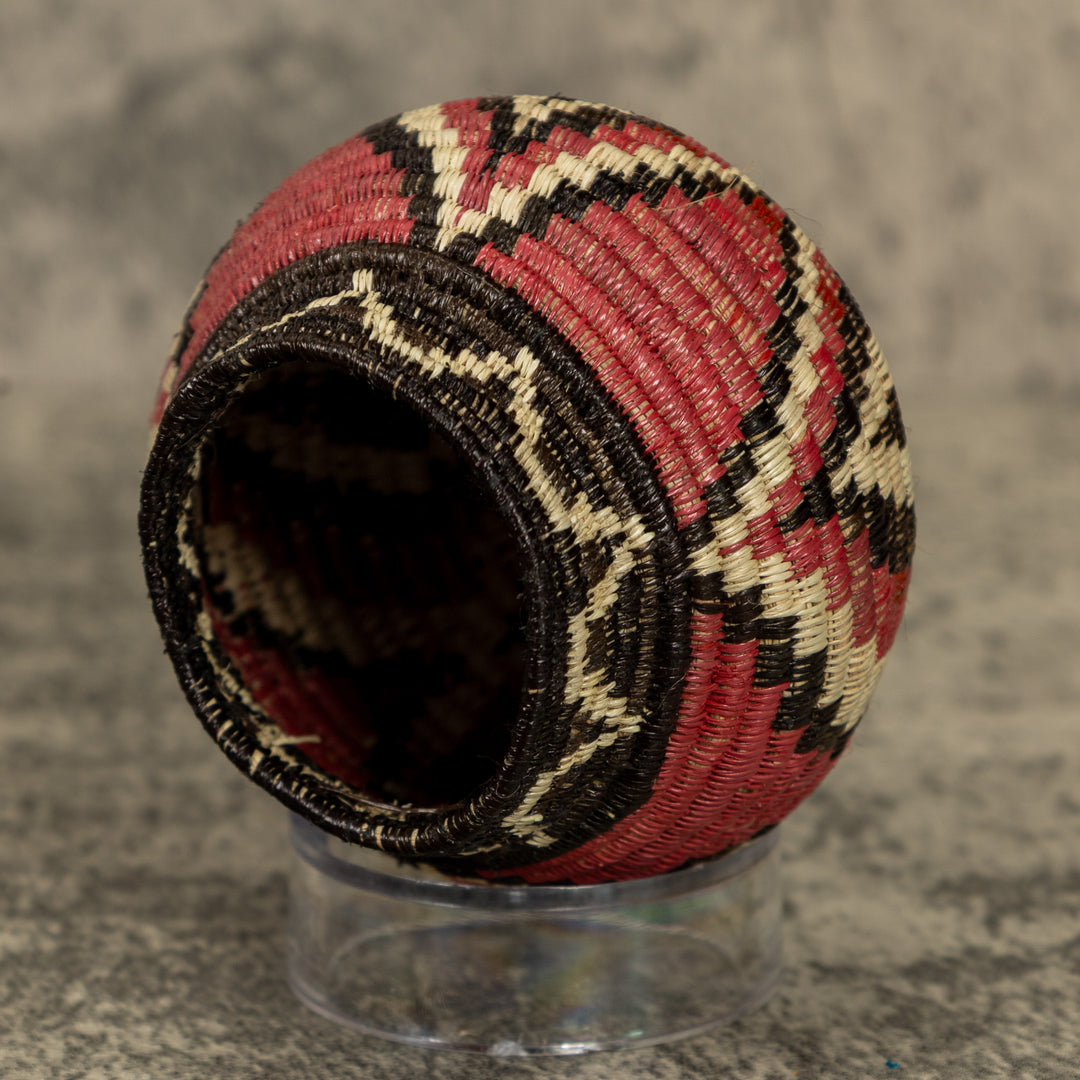 Small Copper Flower Petal Hand Woven Rainforest Basket