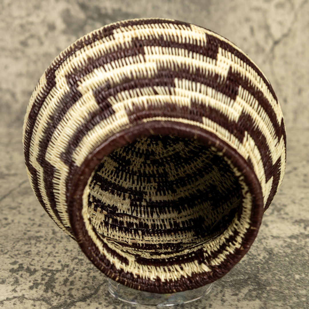Black And White Hand Woven Rainforest Basket