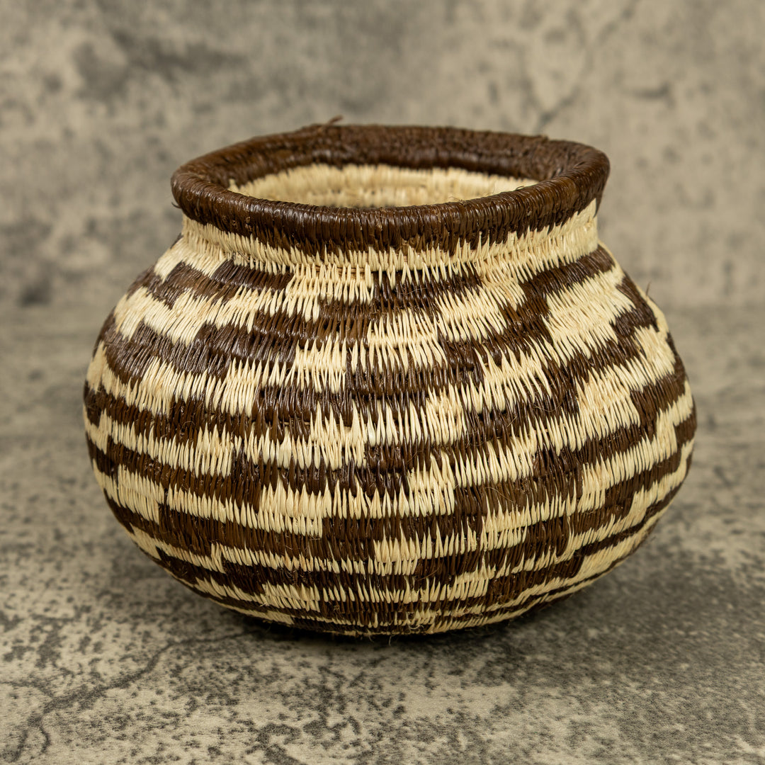 Black And White Hand Woven Rainforest Basket