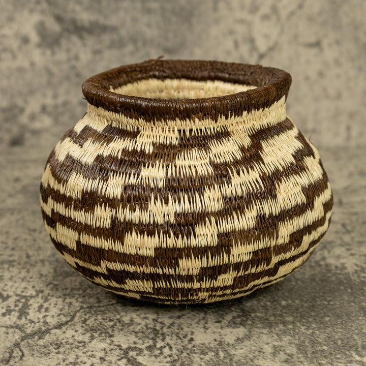 Black And White Hand Woven Rainforest Basket