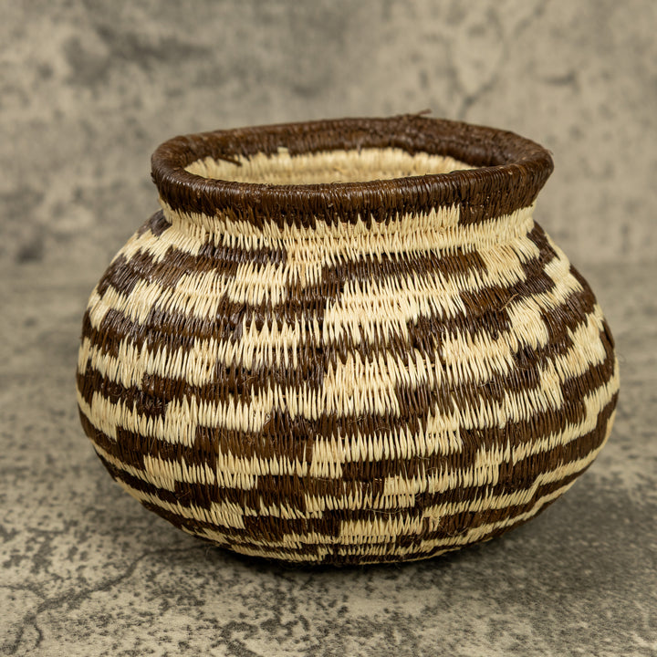 Black And White Hand Woven Rainforest Basket
