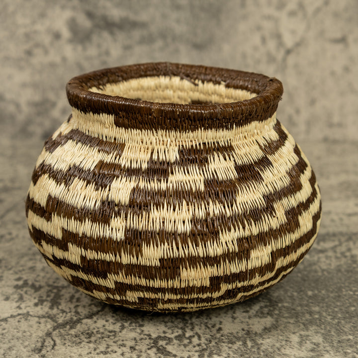 Black And White Hand Woven Rainforest Basket