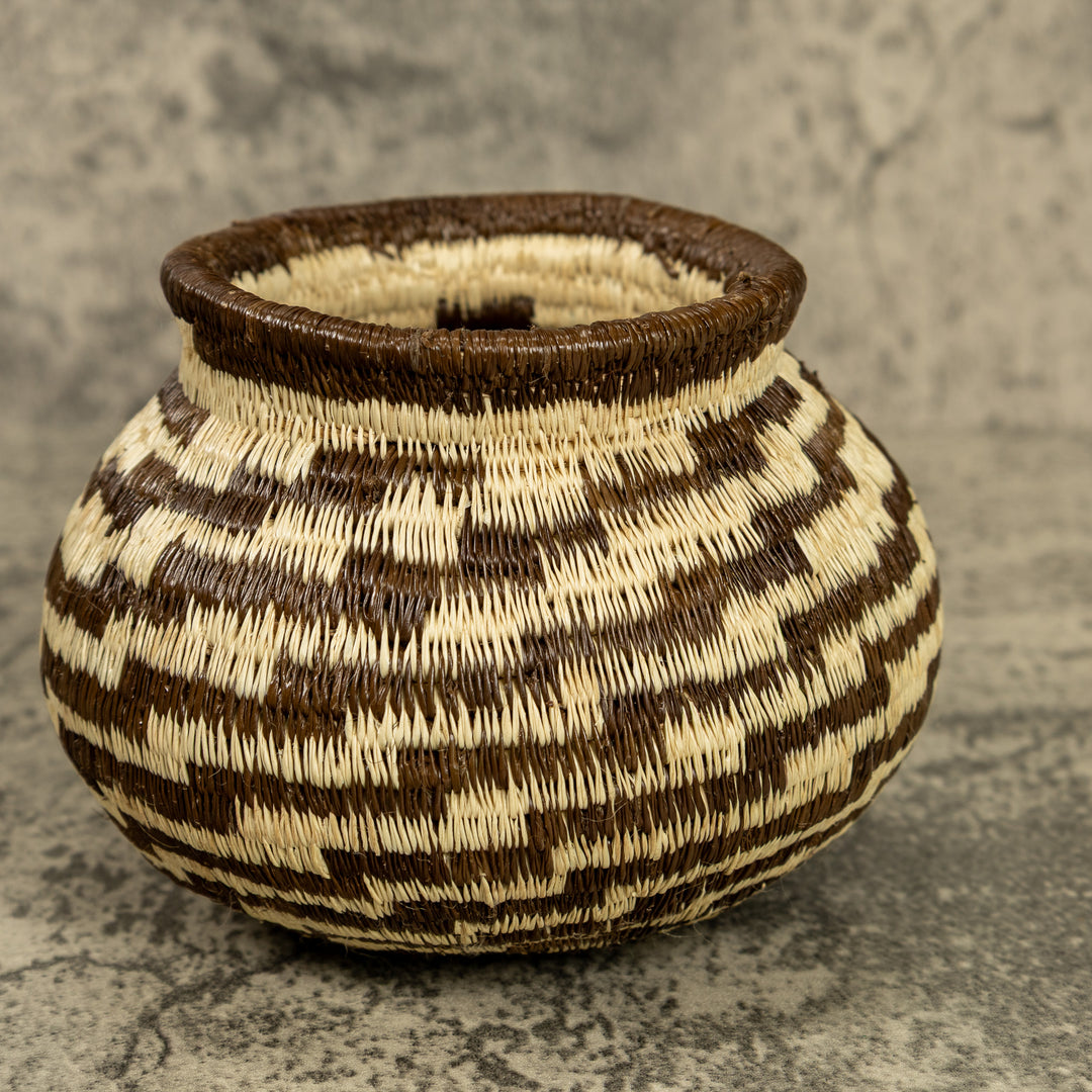 Black And White Hand Woven Rainforest Basket