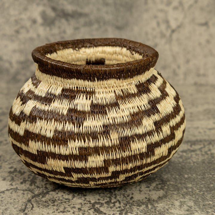 Black And White Hand Woven Rainforest Basket