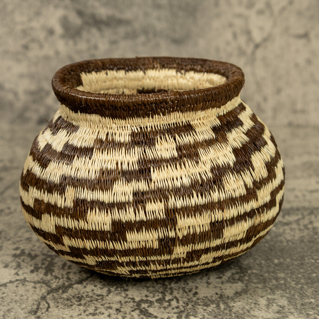 Black And White Hand Woven Rainforest Basket