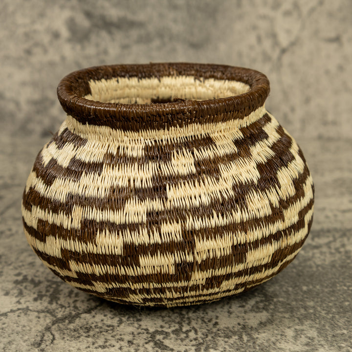 Black And White Hand Woven Rainforest Basket