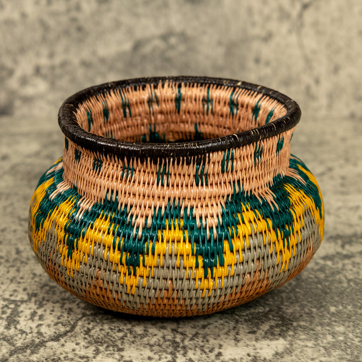Electric Waves Hand Woven Rainforest Basket
