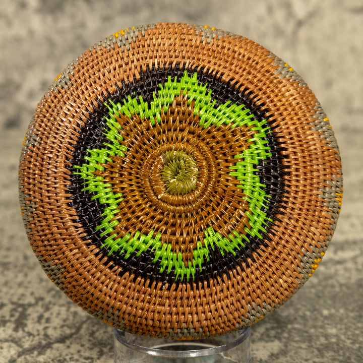 Electric Waves Hand Woven Rainforest Basket