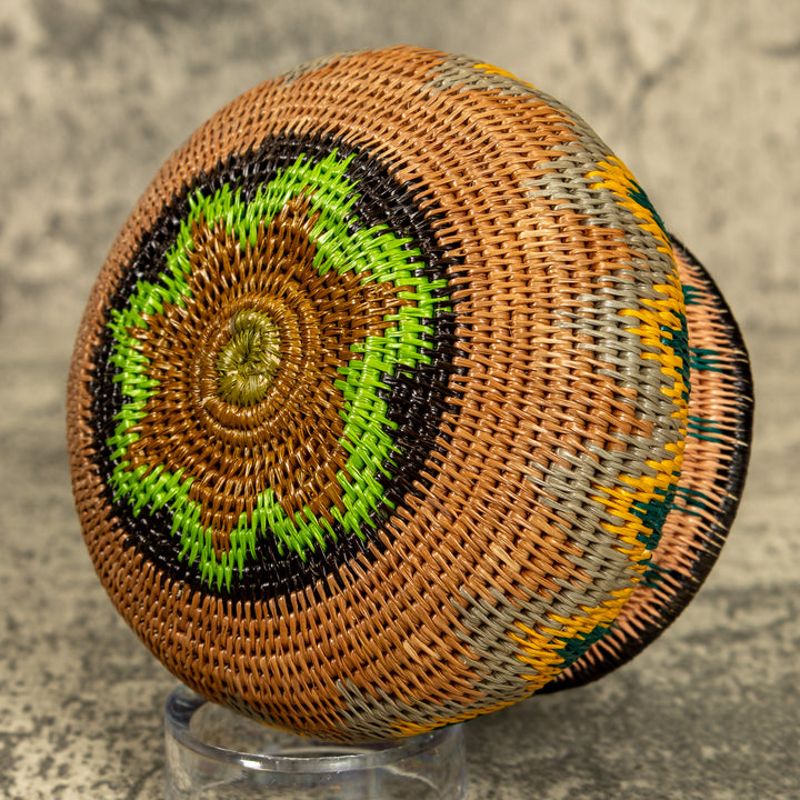 Electric Waves Hand Woven Rainforest Basket