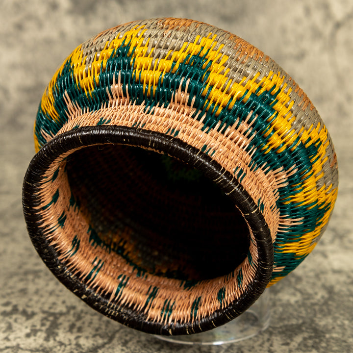 Electric Waves Hand Woven Rainforest Basket