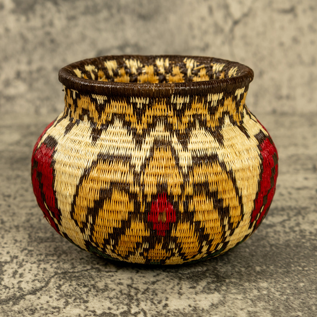 Floral Design Hand Woven Rainforest Basket