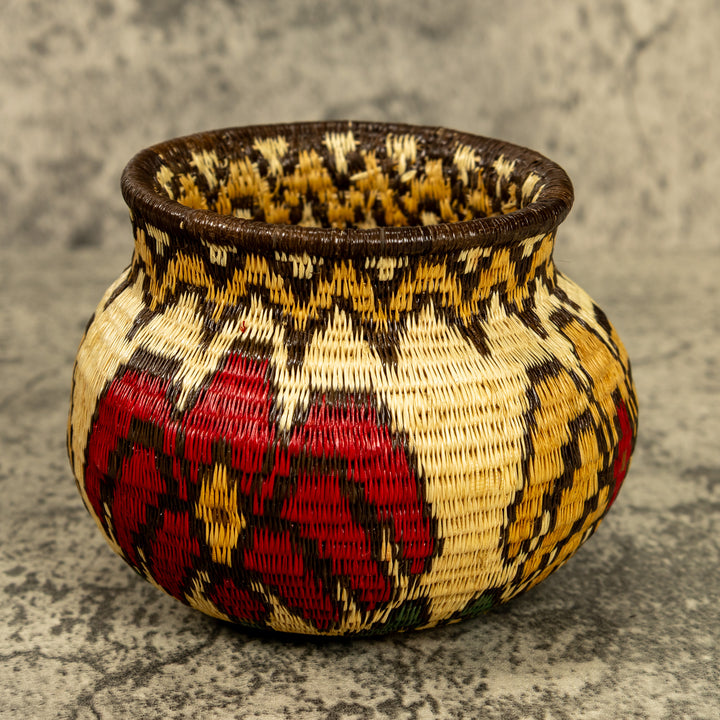 Floral Design Hand Woven Rainforest Basket