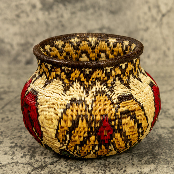 Floral Design Hand Woven Rainforest Basket