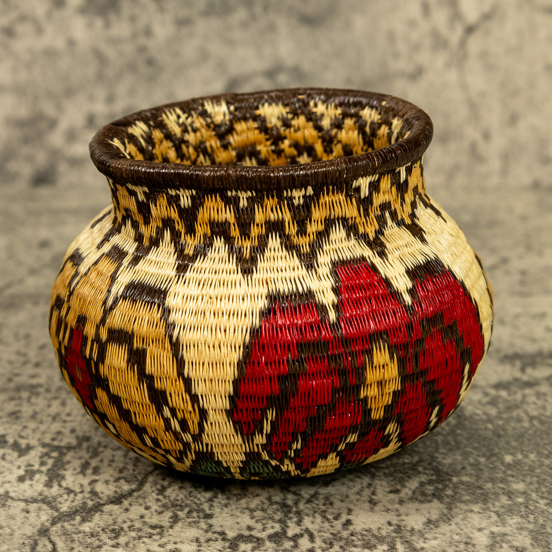 Floral Design Hand Woven Rainforest Basket