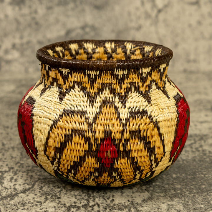 Floral Design Hand Woven Rainforest Basket