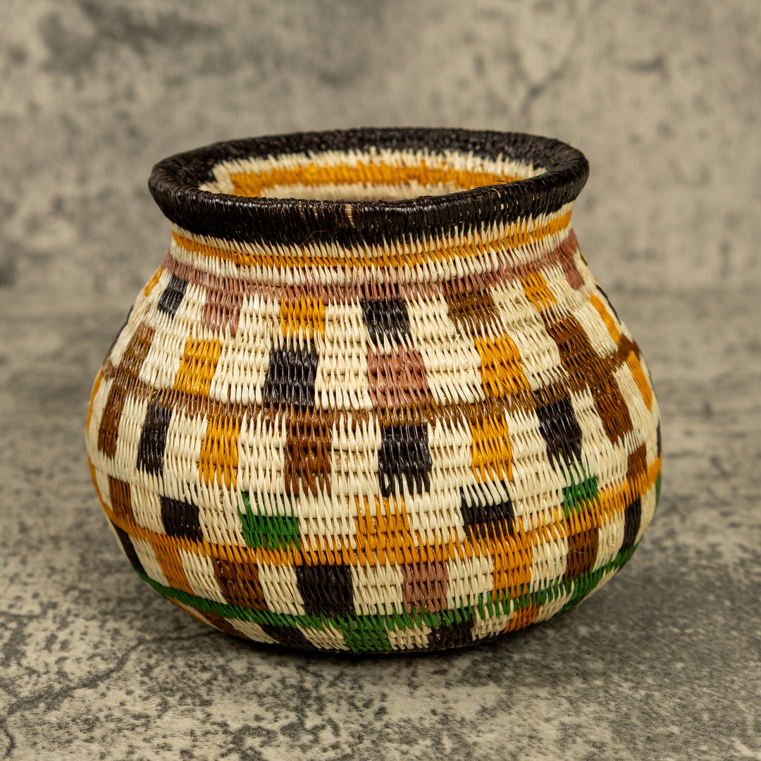 Multicolor Hand Woven Rainforest Basket