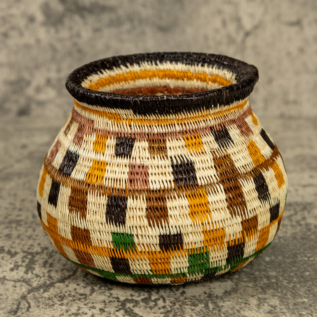 Multicolor Hand Woven Rainforest Basket