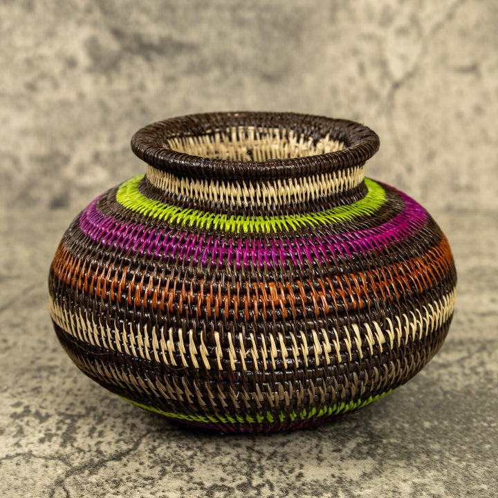 Rainbow Hand Woven Rainforest Basket