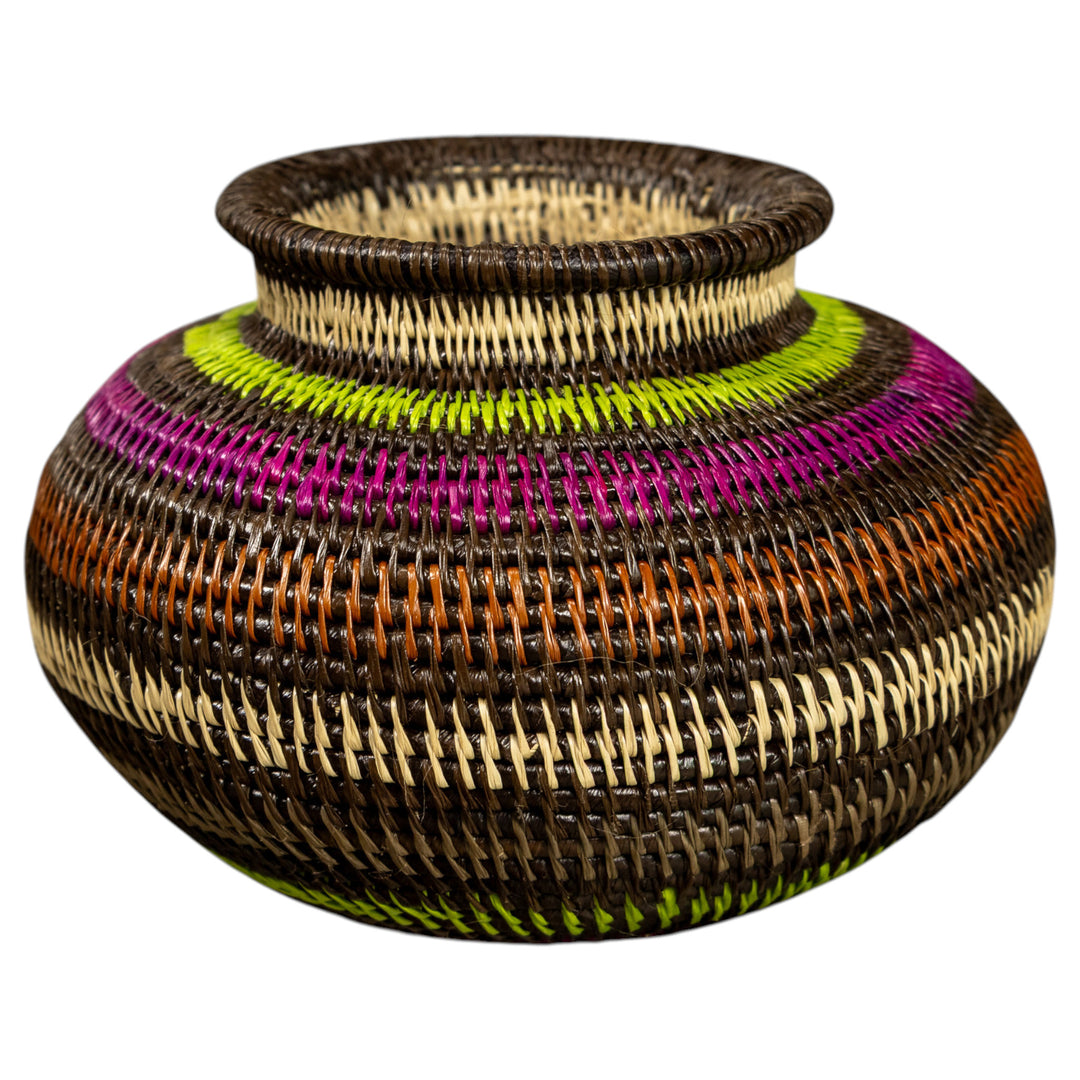 Rainbow Hand Woven Rainforest Basket