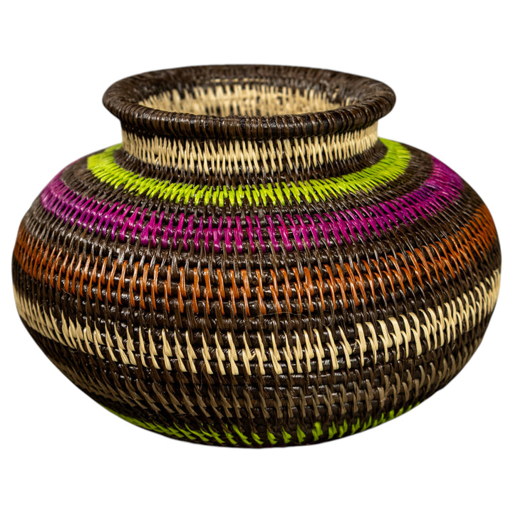 Rainbow Hand Woven Rainforest Basket
