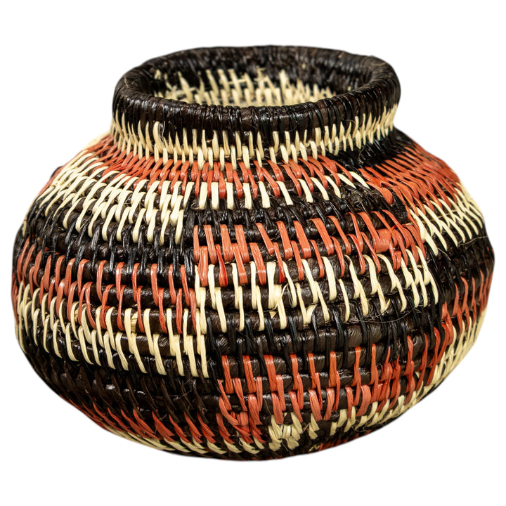 Vintage Hand Woven Rainforest Basket