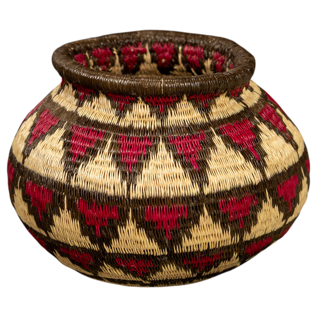 Feathered Hand Woven Rainforest Basket