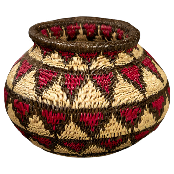 Feathered Hand Woven Rainforest Basket