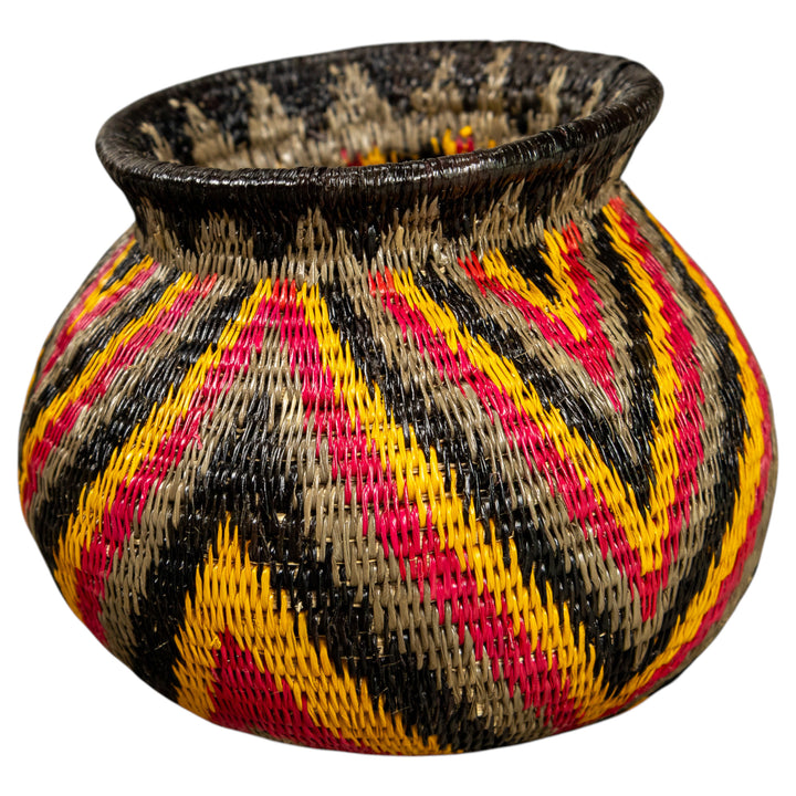 Waves Of Color Hand Woven Rainforest Basket