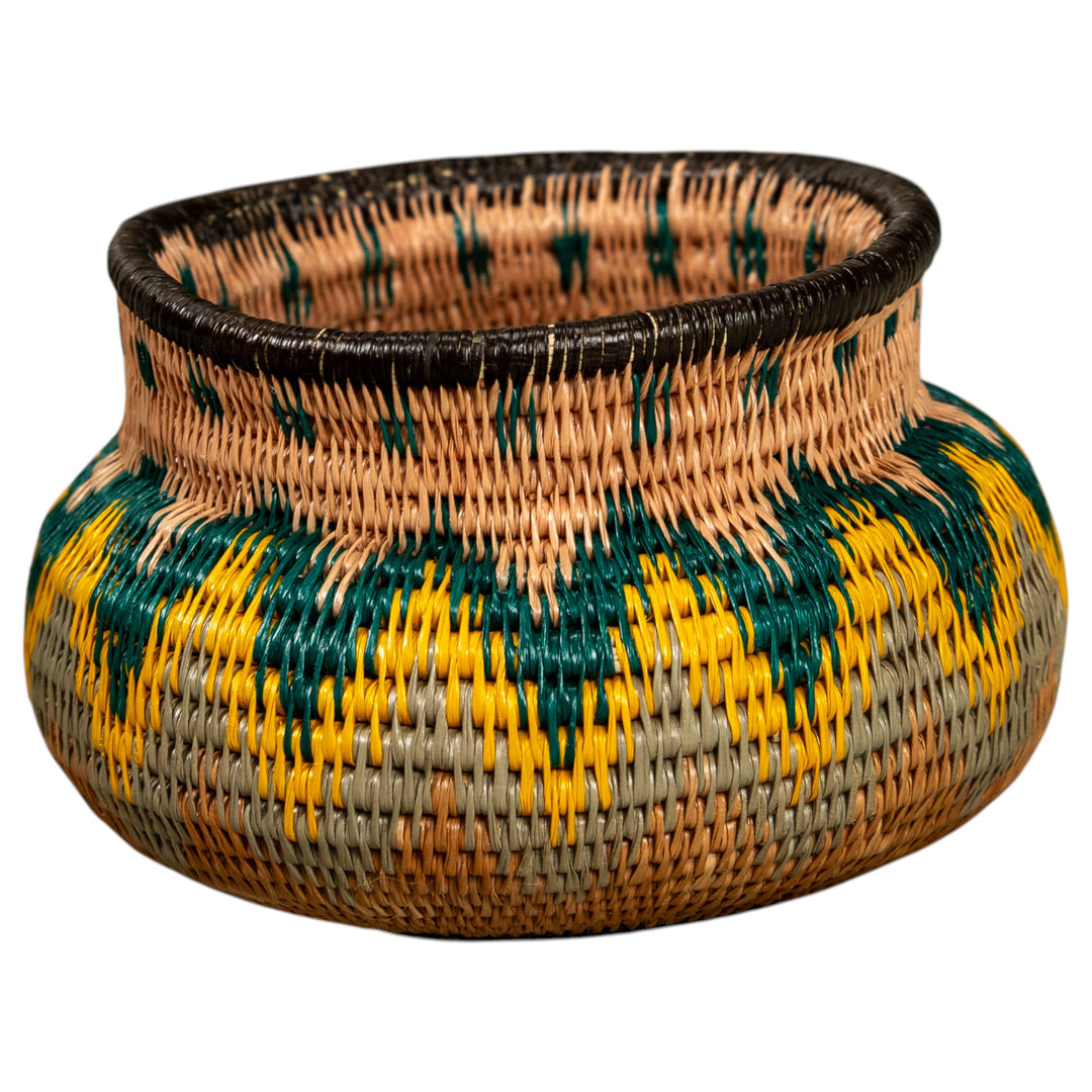 Electric Waves Hand Woven Rainforest Basket