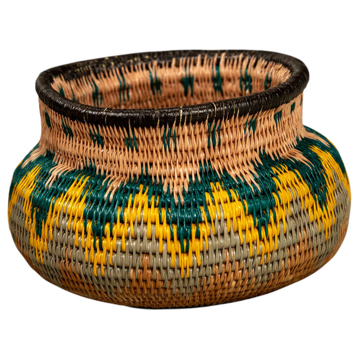 Electric Waves Hand Woven Rainforest Basket