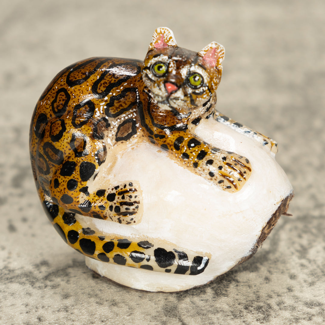 Jaguar Tagua Nut Carving