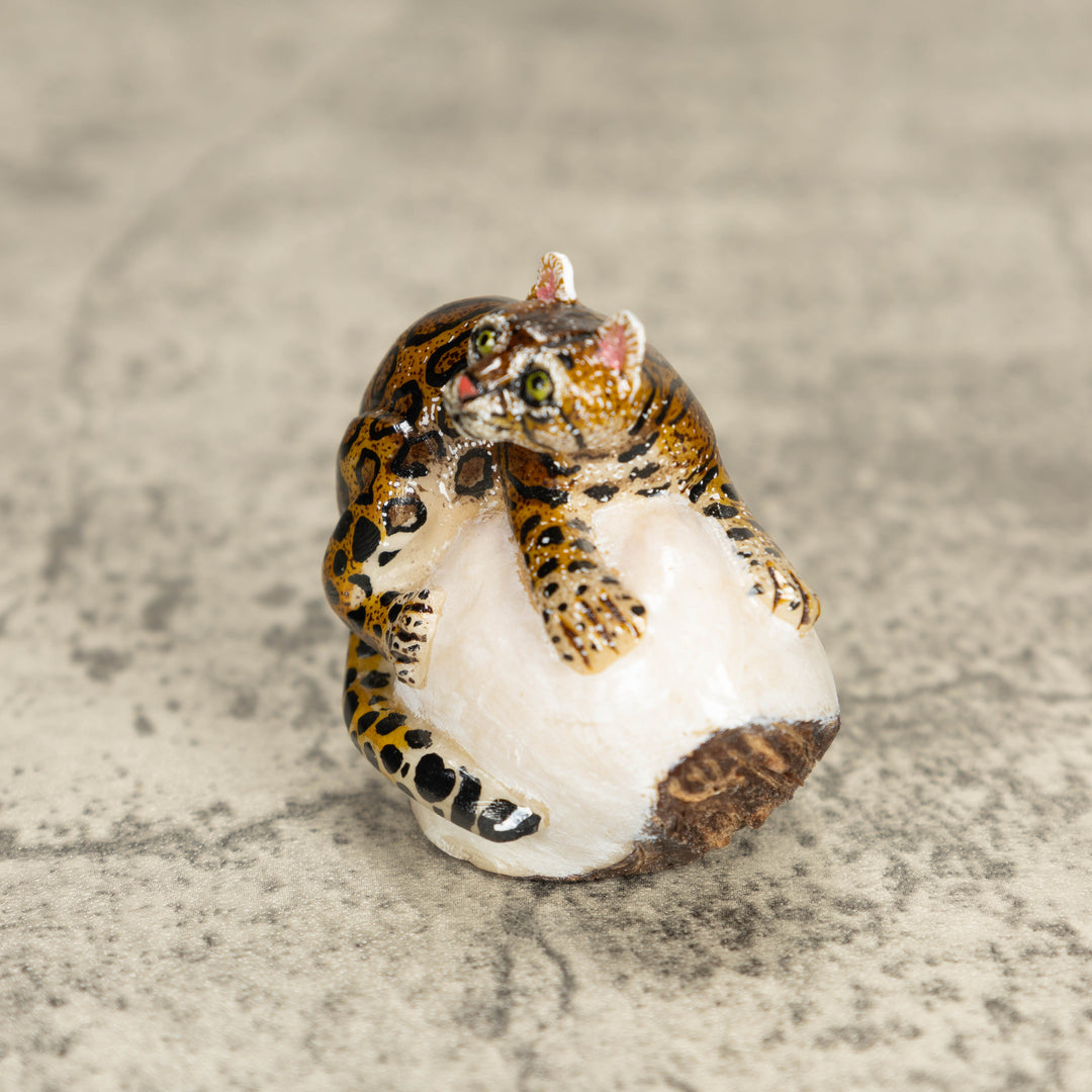 Jaguar Tagua Nut Carving