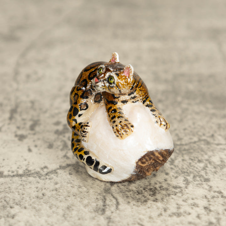 Jaguar Tagua Nut Carving