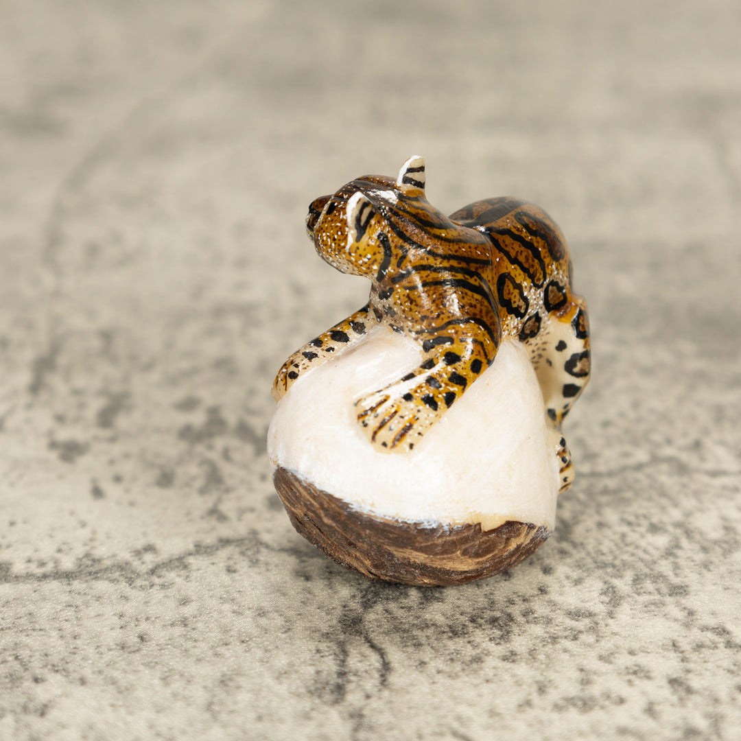 Jaguar Tagua Nut Carving