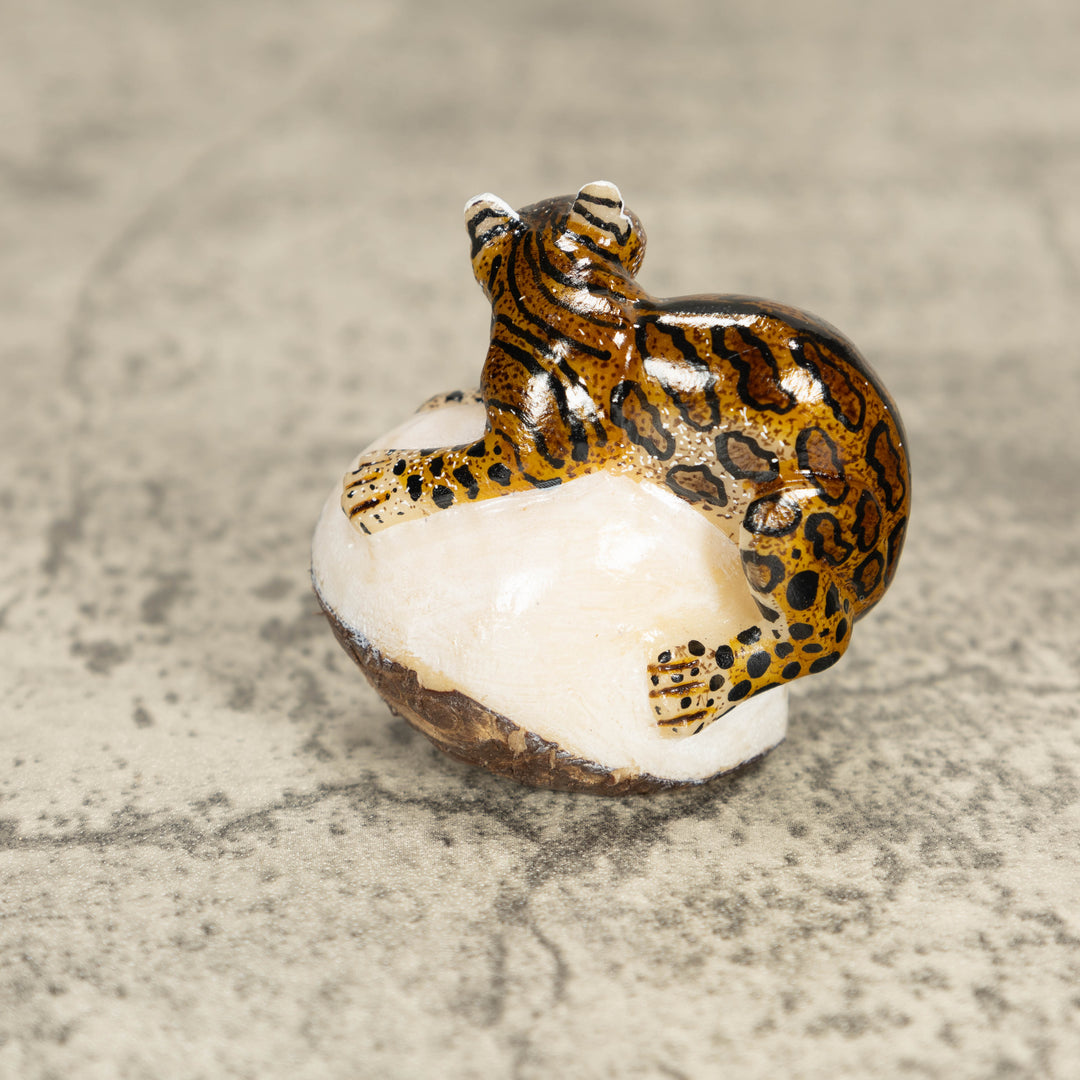 Jaguar Tagua Nut Carving