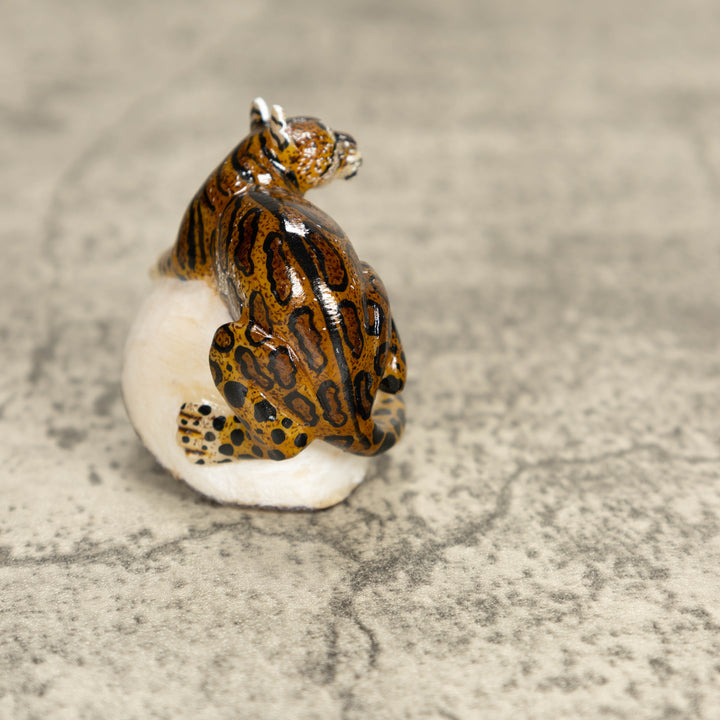 Jaguar Tagua Nut Carving