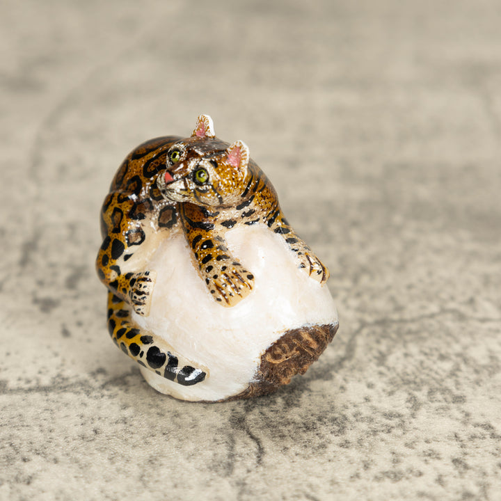 Jaguar Tagua Nut Carving