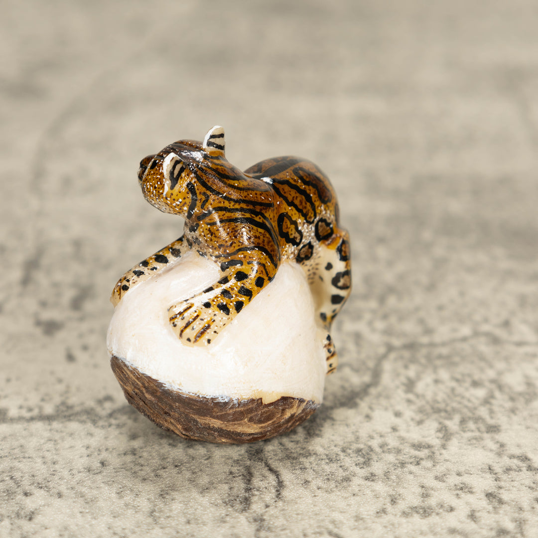 Jaguar Tagua Nut Carving