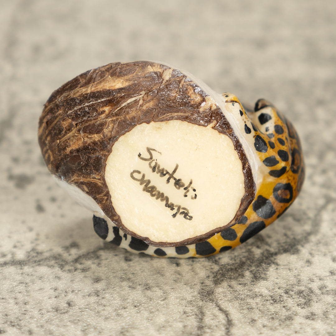 Jaguar Tagua Nut Carving