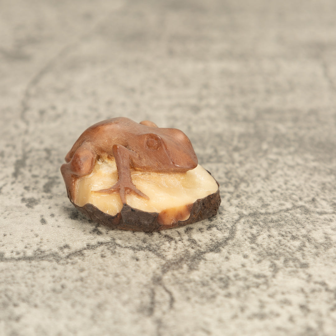 Vintage Poison Dart Tagua Nut Carving