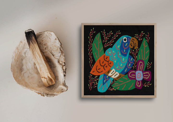 Multi-Color Parrot Bird Blue And Orange Molita