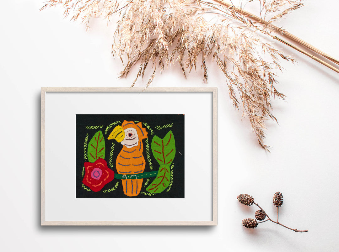 Multi-Color Parrot Bird Red And Orange Molita